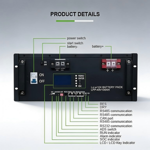 51.2V <b>Rack</b>-Mounted Lithium Ion Battery for Hybrid Grid Household Energy Storage 10-20KW Output Power All-In-One System with BMS - Product Image 3
