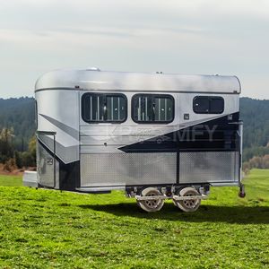 Remorque de transport de chevaux à chargement oblique unique, modèle 2, pour club d'équitation, transport spécial avec design unique - Product Image 4