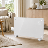 Chauffage par convection silencieux avec panneau intelligent Wi-Fi pour chambre à coucher, compatible avec les projets de chauffage intelligent
