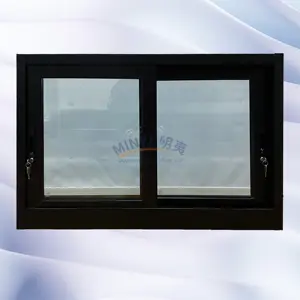 定制阳台防风普通双面板滑动铝玻璃窗
