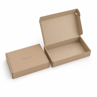 Boîte en papier personnalisée écologique beige minimaliste, boîte d'expédition en carton ondulé, emballage en gros, boîte cadeau pour vêtements