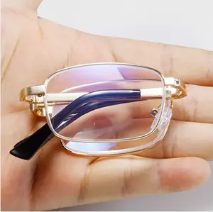 Óculos de leitura para presbiopia Glazzy, óculos bifocais dobráveis grandes anti-azul, óculos fotocromáticos de leitura com luz