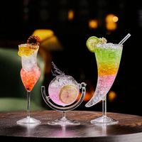 Verres à cocktail en verre borosilicate transparent, forme créative et amusante, pour bar et fête, verre à martini, vente chaude