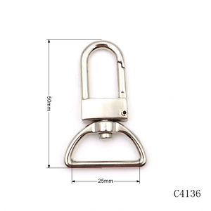 คลิปหนีบแบบหมุนได้รูปตัว D สำหรับ<span class=keywords><strong>สาย</strong></span>กระเป๋าแบบกำหนดเอง ตัวเชื่อมโลหะแบบตะขอเกี่ยวขนาด 25 มม. - Product Image 6