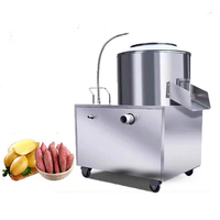 Commerciële automatische aardappelchips schil- en snijmachine voor het maken van aardappelchips