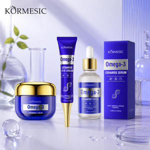 ชุดผลิตภัณฑ์ดูแลผิวหน้าโอเมก้า-3 เซราไมด์ แบรนด์ KORMESIC รับผลิตแบบ OEM ครีม เซรั่ม ครีมบำรุงรอบดวงตา ลดเลือนริ้วรอย ฟื้นฟูผิวกระชับ ฮาลาล ผลิตจากธรรมชาติ - Product Image 1