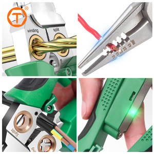 Đa chức năng 8 trong 1 điện Công cụ Sửa chữa dây crimper vũ nữ Thoát y Kìm với điện áp Tester cho cắt kéo dây - Product Image 3