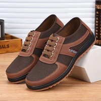 Chaussures en tissu printemps-automne avec semelle en tendon de vache pour hommes, antidérapantes, décontractées, marche en une seule pièce pour hommes