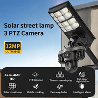 Customizable Outdoor Solar Security Camera Light Waterproof 12MP 4 Lens 360° Panoramic Surveillance for Farm Yard Factory Road