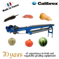 Máquina clasificadora de peso CALIBREX fabricada en Francia para frutas y verduras alargadas y frágiles