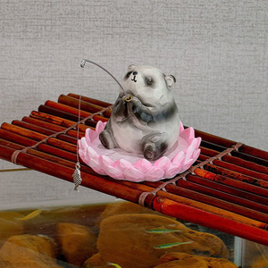 Figuras de animales de pesca, decoraciones de resina para acuarios, adornos creativos para decoración de escritorio, decoración para acuario - Product Image 2