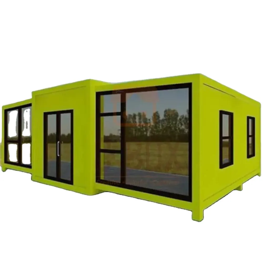 Contenedor de marco de acero para casa, contenedor personalizado de 2 pisos, impermeable, desmontable, cómodo, 20 pies, 40 pies