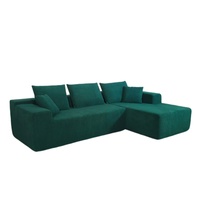 Sofá Cama Convertible en Forma de L, en Oferta, con Espuma Comprimida y Tela de Sherpa, para Sala de Estar Moderna, Centro Comercial o Villa