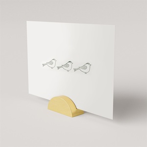 Portatarjetas Semicircular Simple y Bonito, Soporte de Mesa de Latón Pesado para Tarjetas Postales, Exhibición de Fotos, Papelería Personalizada para Tienda de Oficina - Product Image 4