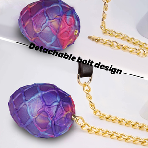 سدادة شرجية من السيليكون السائل بلون أرجواني متدرج وبرق قزحي، على شكل بيضة تنين، صديقة للبيئة، بملمس واقعي، للاستمناء الشرجي المتقدم - Product Image 2