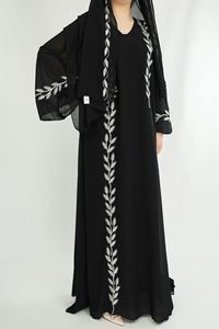 Vêtements ethniques, robe kaftan, robe musulmane modeste, <span class=keywords><strong>djellaba</strong></span> arabe longue avec capuche et fermeture à boutons - Product Image 5