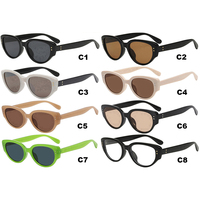 Lunettes de soleil œil de chat pour femmes, tendance, pas chères, vente en gros, classiques, populaires, en plastique
