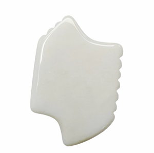 Planche Gua Sha en jade blanc avec fonction d'acupression - Product Image 1