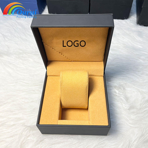 Factory Direct Custom Classic <b>Black</b> leather watch <b>box</b> with velvet lining for man,Custom logo and color for the watch <b>box</b> - Product Image 4