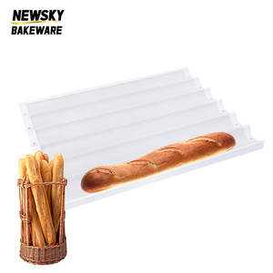 Plaque de cuisson NEWSKY BAKEWARE pour baguettes, 6 emplacements, 460x660, en aluminium antiadhésif, facile à nettoyer, pour la cuisson <span class=keywords><strong>maison</strong></span> - Product Image 5