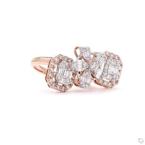 Bague en or sertie de diamants de qualité supérieure pour femmes, élégante, luxueuse, cadeau de fiançailles, de mariage, bijoux fins, style brillant - Product Image 4