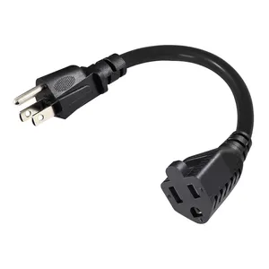 Extensión impermeable EE. UU. 3 pines a hembra Cable de alimentación enchufe América Nema 5-15P enchufe Iec macho a hembra enchufe 125V 15A