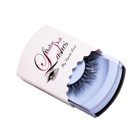 Boîte d'emballage de faux cils de luxe avec Logo personnalisé, boîte vide en papier de marbre blanc pour cils
