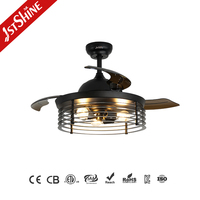 Ventilador de Techo Retráctil Inteligente 1stshine con Control Remoto, Asistente de Voz, Bajo Consumo de Energía, Diseño Elegante, Wifi TUYA, para Uso en Interiores y Exteriores