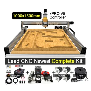 Hoge Precisie 1000X1500Mm Lood Cnc Hout Routers Machine Prijs Volledige Kit Hout Snijmachine Met Verbeterde Lood schroeven