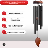 Carillon à vent transfrontalier en alliage d'aluminium, nouveau style, avec finition peinte par pulvérisation, classique, commémoratif, pour la maison et l'extérieur, cadeau décoratif