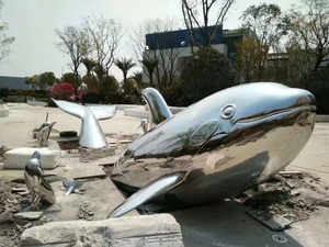 Escultura de Ballena en Acero Inoxidable, Personalizada, Simulación Realista, para Hoteles, Comercios, Grandes Espacios, Resistente a la Oxidación, para Oceanarios - Product Image 3