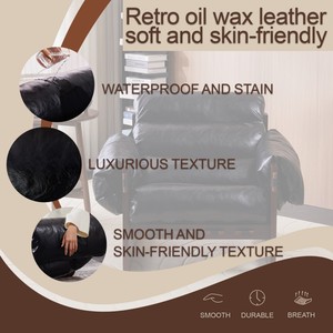 Fauteuil de salon au design médiéval moderne de style vintage, canapé en cuir PU avec accoudoirs amovibles pour la maison, le bureau, la chambre, le salon, l'étude - Product Image 3