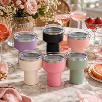 Gobelet isotherme pour margarita de 16 oz, gobelet à cocktail avec couvercle, verre à martini coloré pour bar et fêtes
