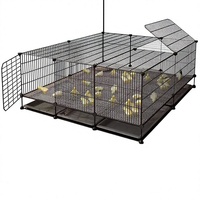 Cage à poulets et cailles en métal et plastique renforcés, grande taille, pour usage domestique en intérieur, structure en fil métallique pour toutes les saisons