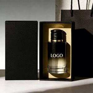 En stock, flacon de parfum vide en verre transparent, 30 ml, 50 ml, 100 ml, flacon de parfum de luxe poli avec bouchon noir - Product Image 1