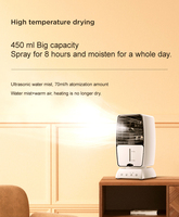 Mini refroidisseur d'air par évaporation (refroidissement et chauffage) Capacité d'eau de 450ml