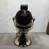 Chaises de barbier hydrauliques noires et dorées, vente en gros