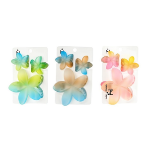 Juego de 3 pinzas para el cabello con diseño de flor Zi Jelly para mujer, accesorios para el cabello de plástico informales y a la moda - Product Image 1