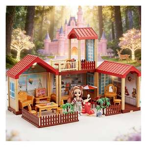 Kits de Casa de Muñecas de Plástico para Armar, Modelo de Casa en Miniatura, Accesorios de Muebles, Manualidades Creativas, Juguete de Regalo - Product Image 3