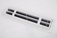 Couvercle d'aération moderne 6x6 AC Grille de registre de diffuseur décorative blanche à fente linéaire pour plafonds, murs et sols en plastique