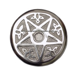Aluminium Pentagram Round <b>Incense</b> <b>Stick</b> <b>Holder</b> & Dhoop Burner for Home Decor Yoga Meditation - Product Image 1