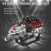 Nouveau modèle de moteur V8 2025, jouet d'assemblage en blocs de construction en plastique, cadeau de Noël pour enfants garçons, 787 pièces