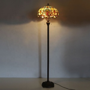 LongHuiJing Tiffany Traditional LED Floor Lamp E27 63-Inch Stained Glass Multicolored Shade Living Room Dining Room - Product Image 3