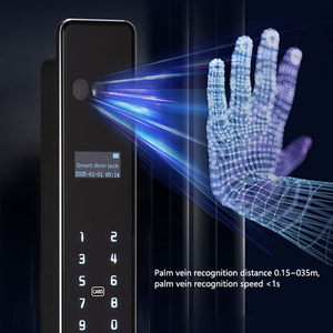6 Ways Unlock Smart Security Lock Binocular 3D Face Palm Vein Fingerprint Password Card Mechanical Key IP Waterproof <strong>Door</strong> Lock - Product Image 3