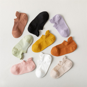 Pure Cotton Women's Breathable Boat Socks Solid Color Summer Mesh Socks Sweat Absorbent Antibacterial Casual Wear - Product Image 4