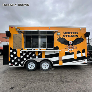 DOT CE Square Candy Floss Galvanized Steel Body Full Kitchen For Cotton Machine Ice Cream Fast Food <b>Concession</b> <b>Trailer</b> - Product Image 3