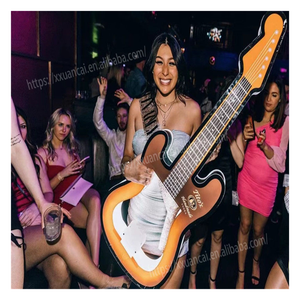 Neues Produkt Leuchtender LED-Acryl-Gitarrenförmiger Flaschenpräsenter für <span class=keywords><strong>Donjulio</strong></span> Tequila, Wodka, Whiskey, Wein, Miami Lounge - Product Image 2