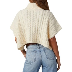 Maglione a collo alto 2024 Casual da donna <span class=keywords><strong>senza</strong></span> <span class=keywords><strong>maniche</strong></span> con Logo frontale - Product Image 5