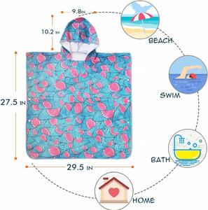 Высокое Качество Микрофибра детское пляжное полотенце с мультяшным принтом пончо детское пляжное пончо с капюшоном пляжное полотенце - Product Image 6