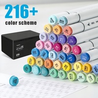 Marqueurs de couleur 48, 80, 100, 120, 168, 216, marqueurs pour manga et croquis, 168 feutres à double embout à l'alcool, fournitures scolaires d'art, ensemble de dessin